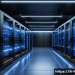 히트2 한국 서버 현황 - A highly detailed digital illustration of a cutting-edge Korean gaming server room optimized for low...