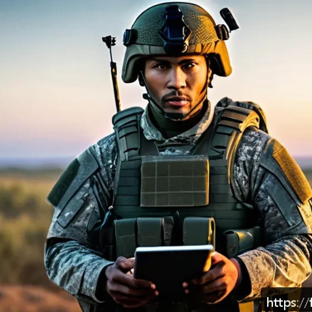히트2 계급별 특전 분석 - A tactical military commander standing confidently on a rugged battlefield at dusk, wearing advanced...