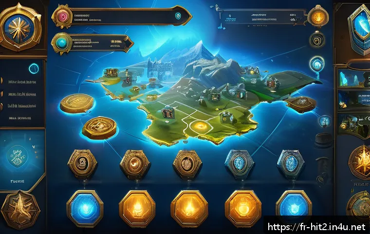 히트2 이벤트 참여 보상 - A dynamic fantasy game interface scene showcasing a player character strategically selecting key mis...